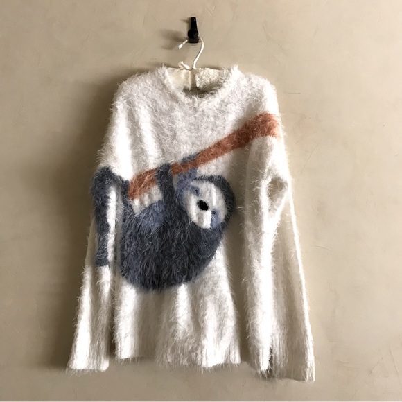 Zara Other - ZARA Sloth Fuzzy Eyelash Knit Sweater